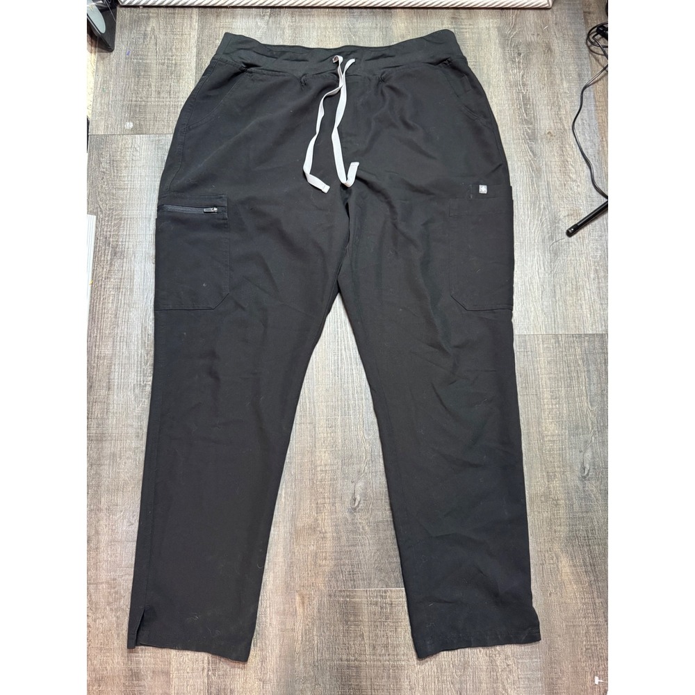 FIGS Yola Cargo Scrub Pants Black Technical Collection XL W22SW2013